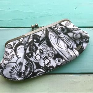 Black And White Fabric Clutch